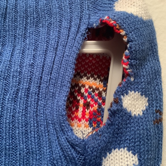 Winter Snowman Dog/Puppy Holiday Sweater, Size Medium - Picture 6 of 6